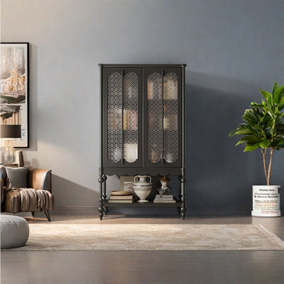 French style retro high leg bookcase