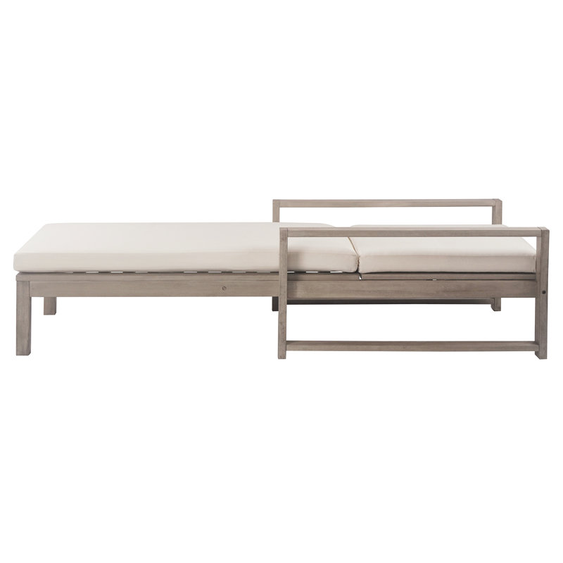 de chaises longues réglables en bois d'acacia, 2