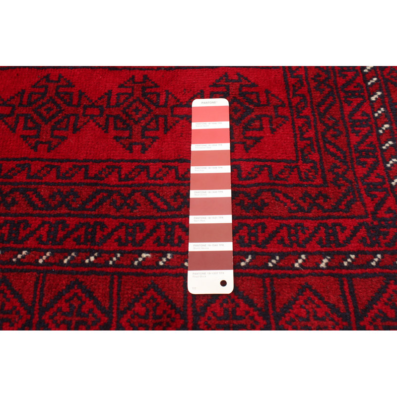 Tapis décoratif en laine de conception unique en laine noué à la main New Age de 6 pi 5 po x 9 pi 1 po Caveney