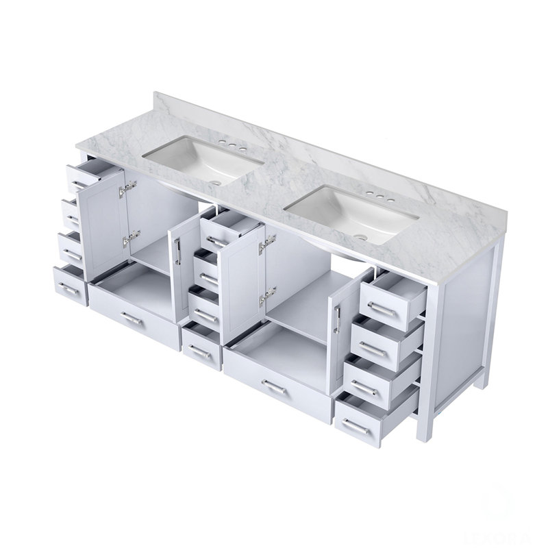 Double Bath Vanity with Top, Marble