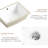 Undermount Bathroom Sink 16 Inch Rectangle, Low Absorption, Withstand Acid And Alkali, 18.9 In Package Depth American Style Wash Basin Sink, White Porcelain Undermount, Temperature - Stable, 11.31 Lb