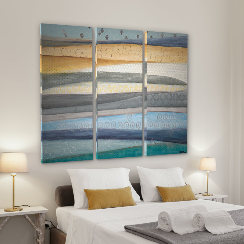 «Layers of the Earth», reproduction de peinture à l'acrylique à multiples images sur toile tendue avec châssis