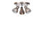 Lustre élégant en chrome, structure en métal, 11 x 6,7 pouces | Hauteur totale: 7,9 pouces, plaque de base: 11,8 x 1,2 pouces | 3 x douilles E27 de 40 W maximum (ampoules non incluses) | Éclairage élégant pour le salon, la salle à manger et le vestibule-53932992-53932993-53932997