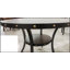 Table de salle à manger ronde en bois naturel avec garniture cloutée et tablette de rangement intégrée pour les maisons modernes-1456981967-1456981966