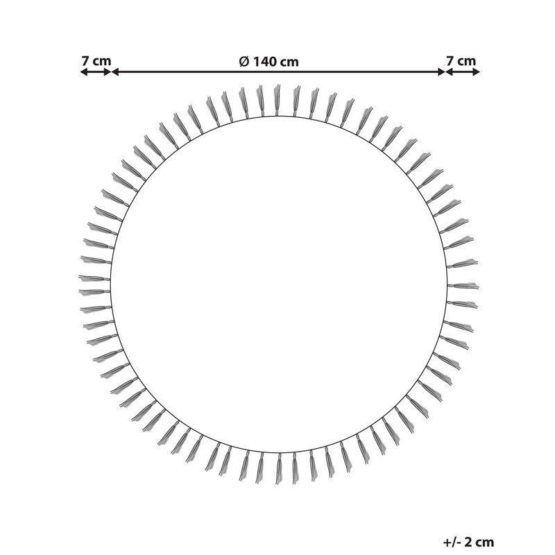 Alfredina Round Hand Braided Area Rug, Round 140cm