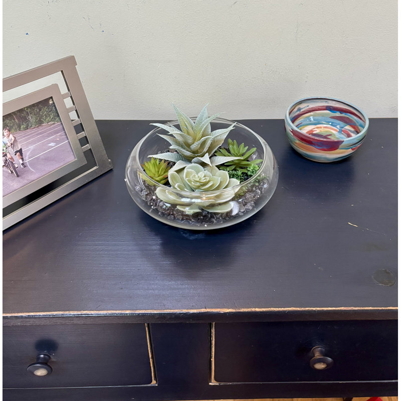 Plat artificiel de jardin 4 po Aloe