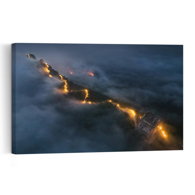 " Moonlit Mountain Flowers Dramatic Peaceful Serene Mountain Nature Wall Art Print " by Yuan Cui
