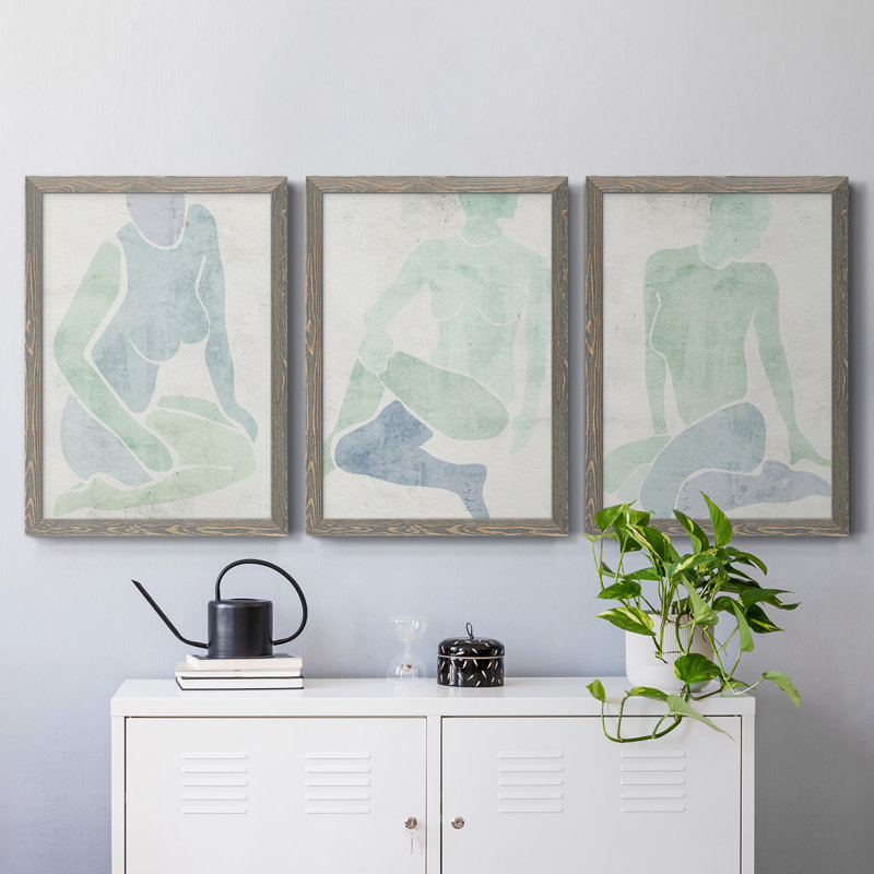 Stretching I, toile encadrée de qualité supérieure - prête à être accrochée, H 31,5 po x l 47 po x P 1,5 po, gris