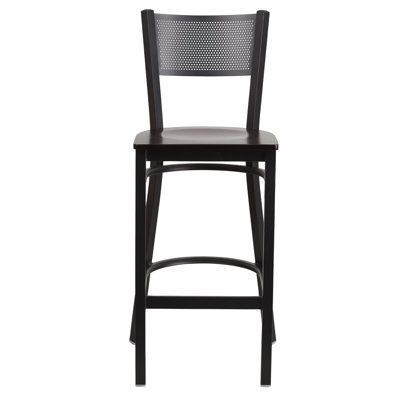 Miranda Grid Back Metal Restaurant Barstool