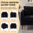 Set Of 2 Modern Velvet Upholstered Chairs - Chair Set (Matching Design, Soft Seat Cushion), Suitable For Living Room (Matching Design, Soft Seat Cushion)-315139275