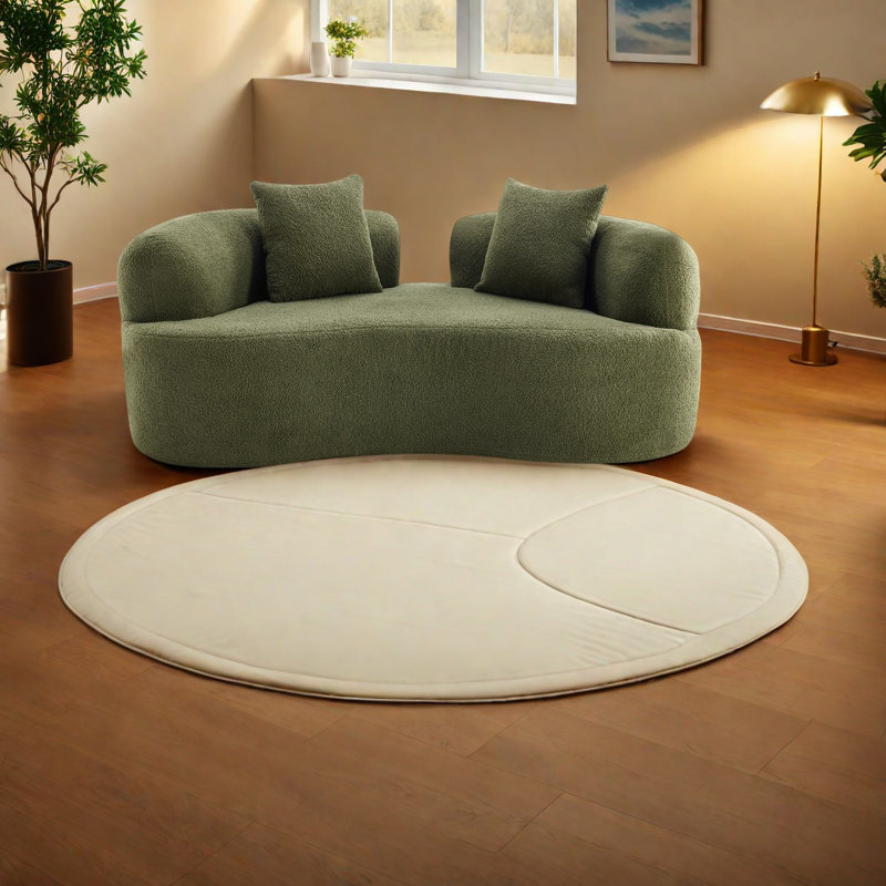 Canapés compacts et modernes avec velours en peluche de qualité supérieure, sans assemblage pour les petits espaces