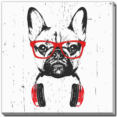Bulldog with Attitude Canvas Wall Art