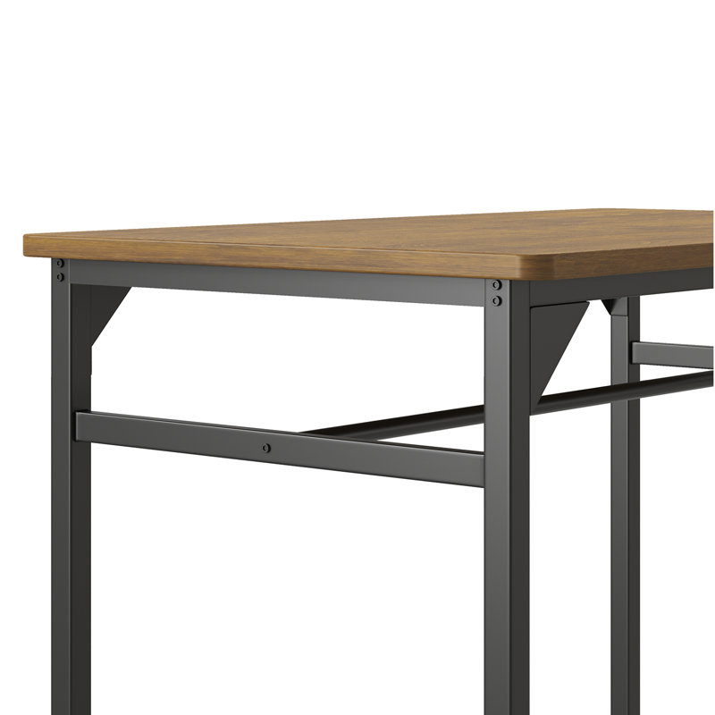 Ensemble de table de bar et tabourets 5 pièces Modern, Brun rustique, Brun rustique / noir