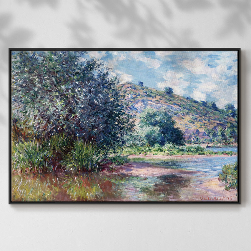 Paysage au port sur toile, H 25 po x l 17 po x P 2 po, Noir