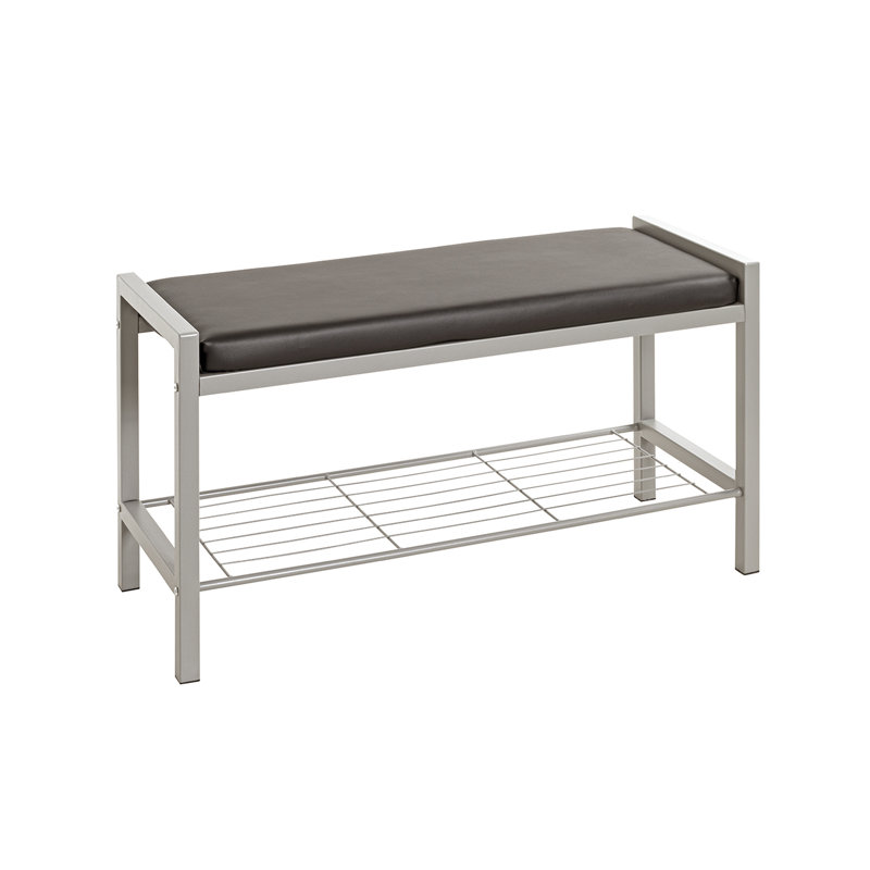 Ronald Faux Leather Upholstered Storage Bench, Black