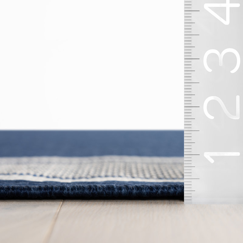 Tapis intérieur / extérieur Marienne, Bleu, Rectangulaire 4 pi x 6 pi