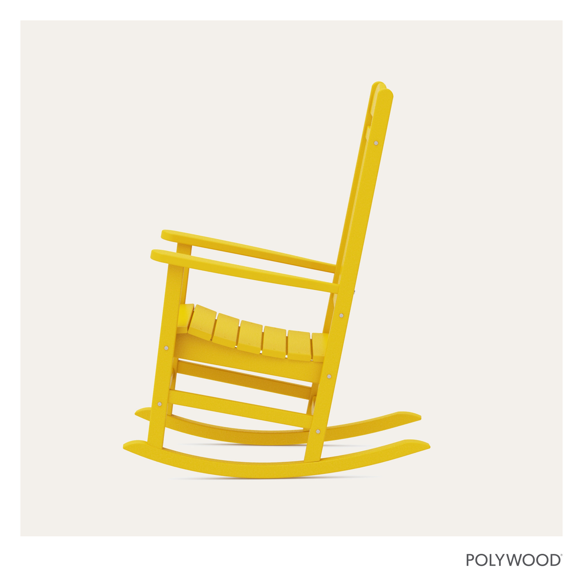 POLYWOOD Rocker Rocking Chair, Lemon