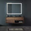 Miroir d'appoint de salle de bain pour salle de bain avec fond de panier, lumière intense, intensité variable-527521369