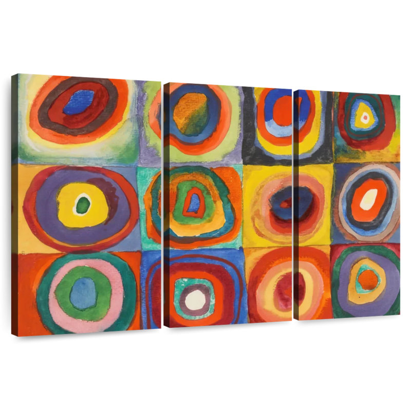 Avery Color Study Squares Concentric Circles, 36" H x 57" W