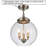 Brason 3 - Light 11.8" Champagne Simple Globe Semi Flush Mount