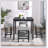 Dining Table, Bar Table and Chairs Set, 5 Piece Dining Table Set, Industrial Breakfast Table Set-630494171-632943661-632943652