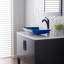 Lavabo de salle de bain vasque rectangulaire en verre avec robinet-35982050-35841308