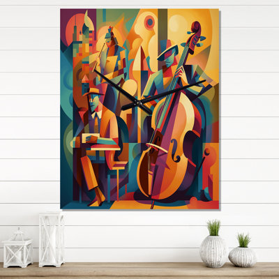 Ilcho - Music Jazz Wall Clocks -  East Urban Home, 67A9D203BF834ECE9A485BB5036F26D5