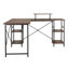 Bureau en L avec tablettes de rangement