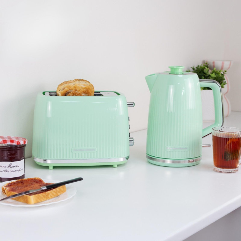 Hamilton Beach Miami 1.7L Kettle and 2 Slice Toaster Set, Green