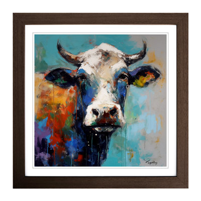 Cow Expressionism - Framed Print