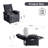 160°Recliner Chair for Elderly Seniors-Manual Push Back Reclining Chair with 8-Point Massage & Heating, Plush Chenille Fabric & Remote Control, Side Storage Pockets for Living Room, Bedroom-250893982