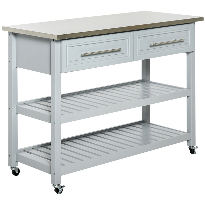 Rangement de cuisine multifonctionnel en bois gris 1 pièce 47,3 pouces