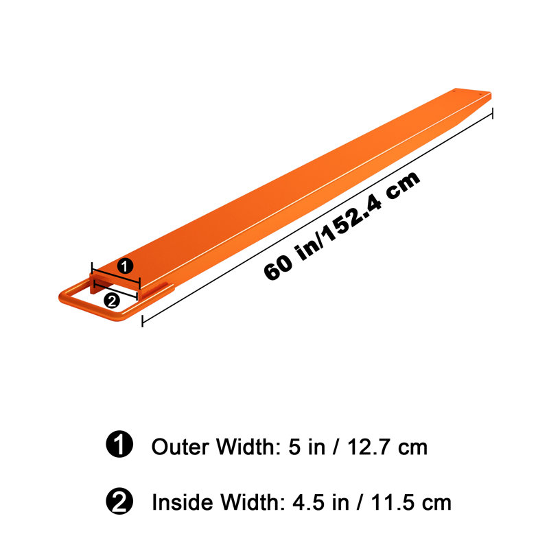 Quincaillerie Gaomon, L 5 po x L 60 po, Orange