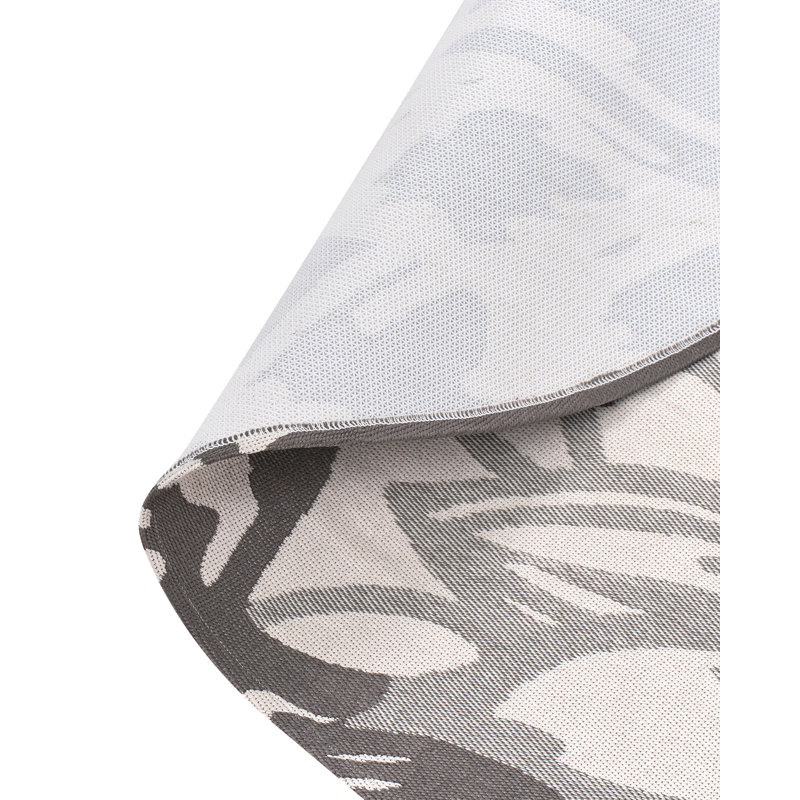 Outdoor Rug SOLAPUR Grey, Round 120 cm