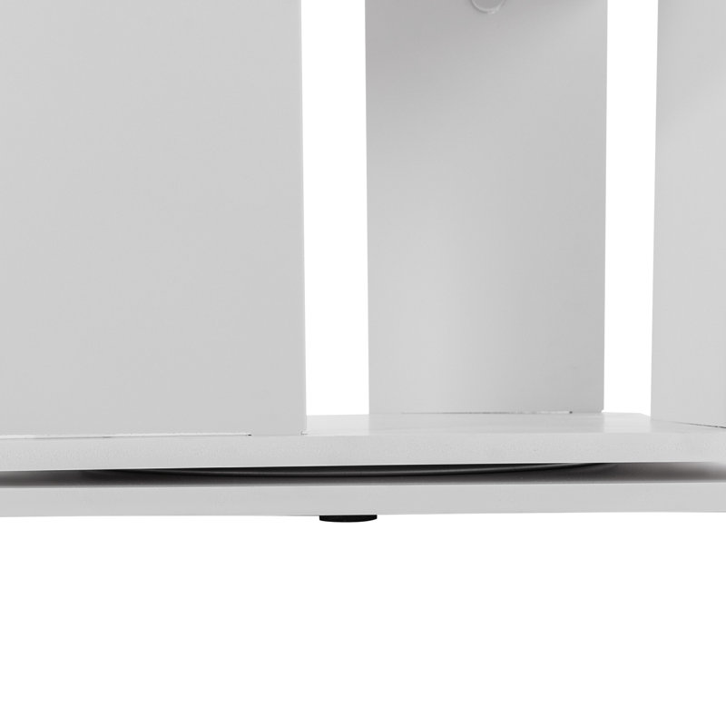 3-tier 38.19"H X 15.75"W / 4-tier 50"H X 15.75"W Corner Rotating Bookcase, (4 Shelves) 50"H x 15.75"W x 15.75"D, White