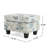Upholstered Ottoman, Beige & Blue-920509668