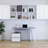 Rotating Multi-Positional Modern Desk, Grey