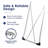 4 Step Alloy Steel Folding Stool Portable Ladder With Hand Grip And Secure Locking Mechanism For Indoor Or Outdoor Use, White
