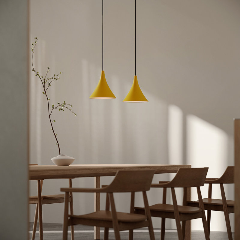 Gota Pendant Light, 17" H x 9.84" W x 9.84" D, Black, Sunrise