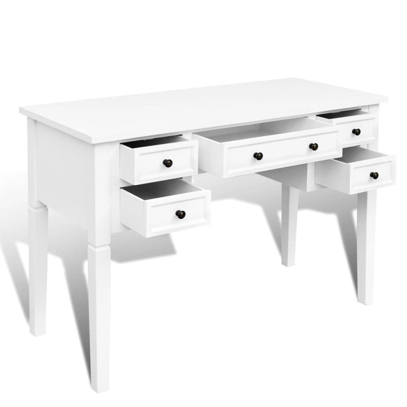 Bureau d'écriture VidaXL, Blanc