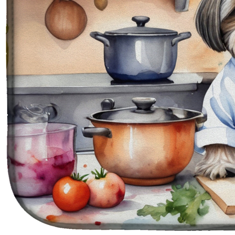 Tapis de séchage Shih Tzu The Chef