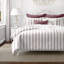 August Stripe Reversible Cotton Duvet Cover Set-505051832-505051808