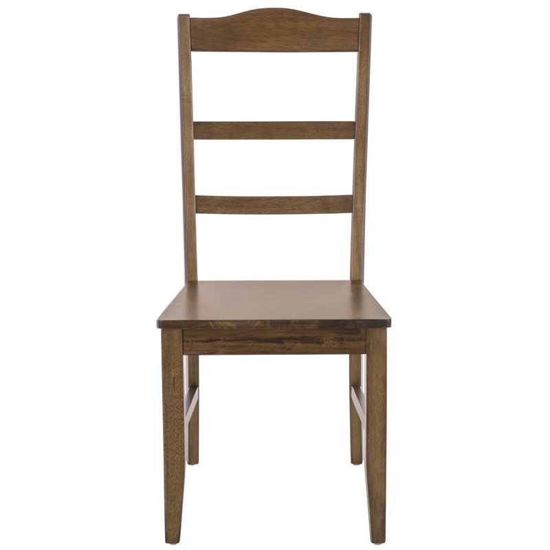 Ray Ladder Back Side Chair, Dark Oak