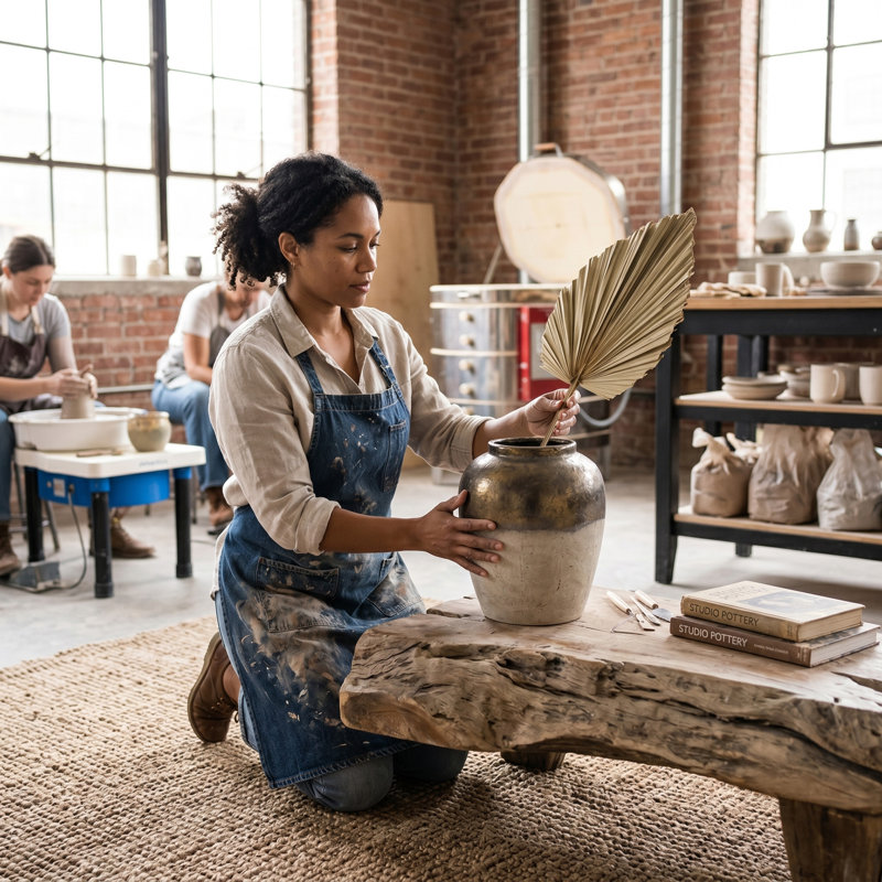 Libra Handmade Terracotta Table Vase