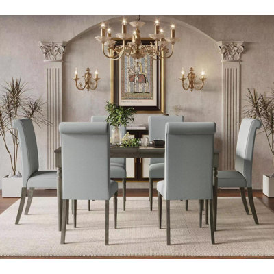 Alajuwon 6 - Person Four Leg Dining Set