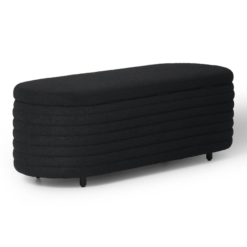 Bayville 42" Wide Sherpa Storage Bench, Navy, 18.1" H x 54" W x 19" D