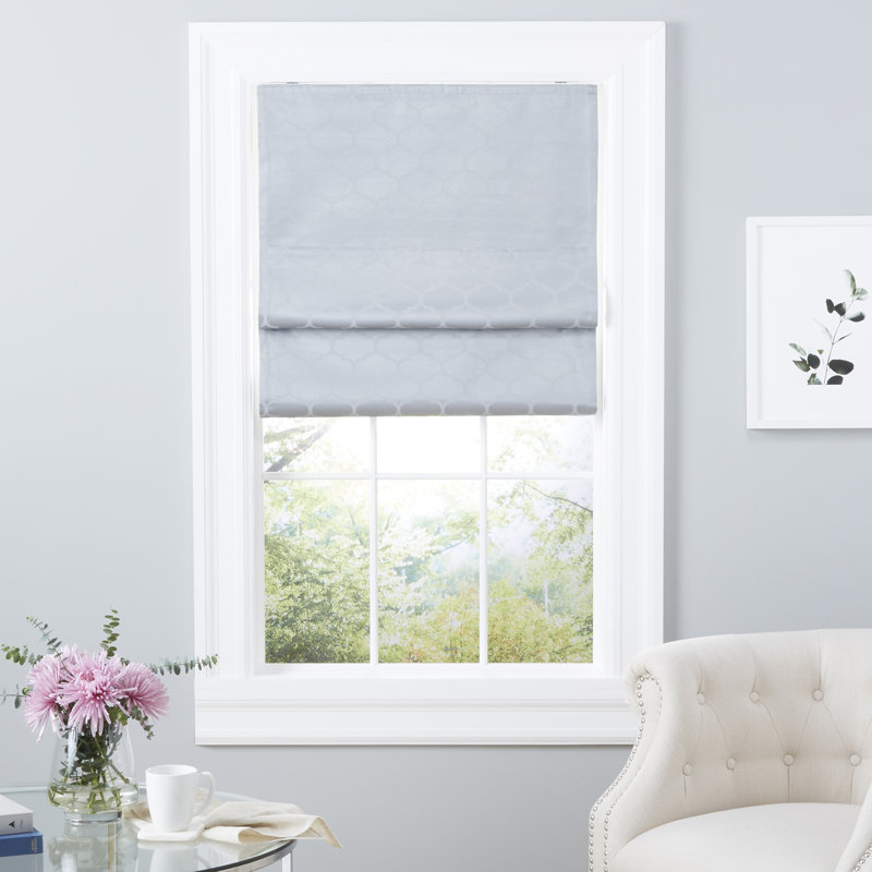 Store romain occultant Montague Trellis, Argent, L 23 po x L 64 po