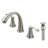 Wide Spread Two Handles Bathroom Sink Faucet with Drain Assembly, Three Holes Bathroom Faucet with Pop-up Drain Stopper-104201481
