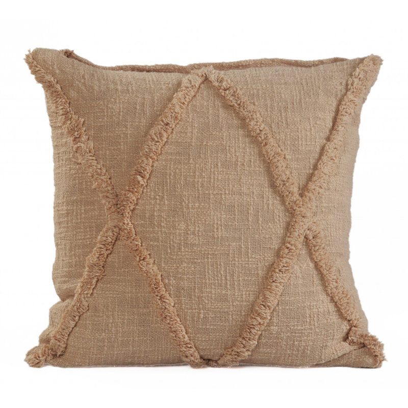 Geometric Reversible Pillow Insert, 18"H x 18", Peach
