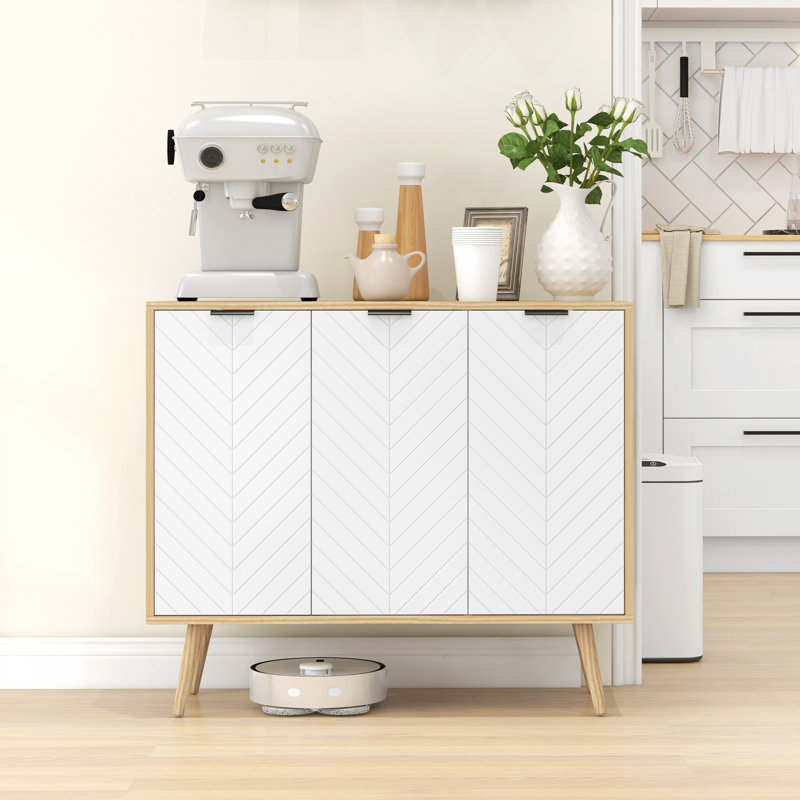 Buffet, armoire d'appoint avec tablettes réglables